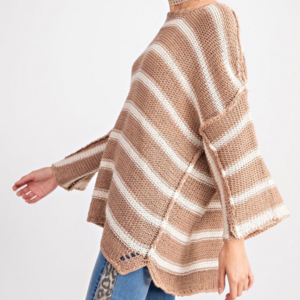 Oversized Stripe Knit Boxy Sweater! - Picture 13 of 16